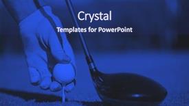  Presentation with golf course - Beautiful presentation design featuring course landscape in background duo backdrop and a ocean colored foreground