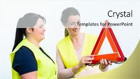  Presentation with first aid - PPT layouts having course learning to secure road background and a cool aqua colored foreground