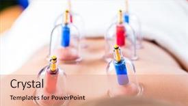  Presentation with alternative - Presentation design with course of alternative therapy background and a coral colored foreground