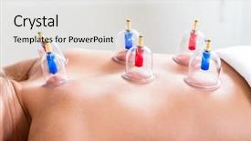  Presentation with alternative - Presentation theme consisting of course of alternative therapy background and a  colored foreground