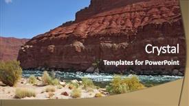  Presentation with rafting - Cool new presentation theme with course of the colorado river backdrop and a tawny brown colored foreground