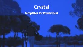  Presentation with duo - Audience pleasing slide deck consisting of course to next hole duo backdrop and a cobalt blue colored foreground