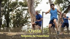  Presentation with obstacle course - Presentation consisting of course training in boot camp background and a tawny brown colored foreground