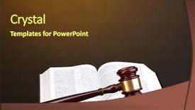  Presentation with trial - Cool new slides with trial court - judge's gavel and open book backdrop and a tawny brown colored foreground