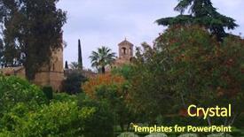  Presentation with paradise - Presentation theme enhanced with kings court - paradise on the earth background and a tawny brown colored foreground