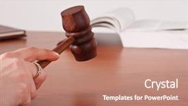  Presentation with cases - Cool new PPT layouts with court cases - judge with a wooden hammer backdrop and a coral colored foreground