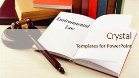  Presentation with open book - PPT theme featuring court cases - open book with environmental law background and a cream colored foreground