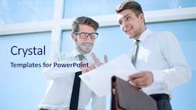  Presentation with international law court system - PPT theme with court documents from his briefcase background and a sky blue colored foreground