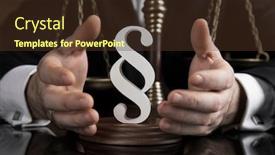  Presentation with court gavel - Slide deck featuring court-gavel-law-theme-mallet background and a tawny brown colored foreground