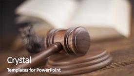  Presentation with court gavel - Amazing slide set having court gavel law theme mallet backdrop and a tawny brown colored foreground