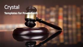  Presentation with court gavel - Slides with court gavel law theme mallet background and a tawny brown colored foreground