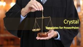  Presentation with judge - Beautiful PPT layouts featuring court hearings - judge holding scales blurred view backdrop and a tawny brown colored foreground