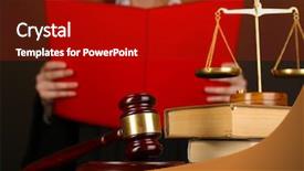 Presentation with verdict - PPT theme with court hearings - judge read verdict on brown background and a crimson colored foreground