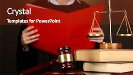  Presentation with verdict - Theme having court hearings - judge read verdict on brown background and a tawny brown colored foreground