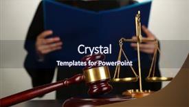  Presentation with verdict - Beautiful PPT theme featuring court hearings - judge read verdict on grey backdrop and a  colored foreground