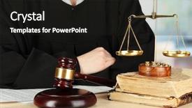  Presentation with court - Beautiful slide deck featuring court hearings on room backdrop and a black colored foreground