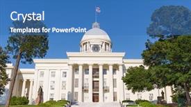 Presentation with alabama - Presentation theme with court house - alabama state capitol in montgomery background and a teal colored foreground