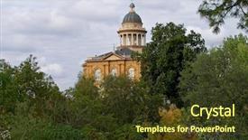  Presentation with court - Colorful presentation theme enhanced with court house in auburn backdrop and a  colored foreground