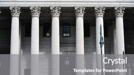  Presentation with cases - Slides featuring court house of the new background and a gray colored foreground