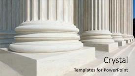  Presentation with united states supreme court - Presentation enhanced with court of united states columns background and a lemonade colored foreground