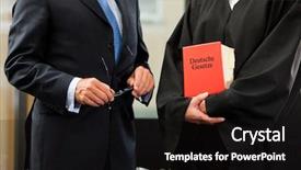  Presentation with civil law - Amazing slide deck having court room - female lawyer with civil law backdrop and a black colored foreground