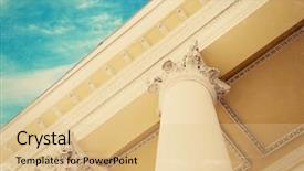  Presentation with facade - Cool new slide set with court room buildings - courthouse facade with columns vintage backdrop and a  colored foreground