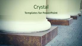  Presentation with facade - Beautiful theme featuring court room buildings - courthouse facade with columns vintage backdrop and a  colored foreground