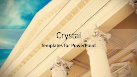  Presentation with facade - PPT layouts having court room buildings - courthouse facade with columns vintage background and a  colored foreground