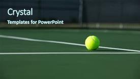  Presentation with lawn tennis a hard court - PPT theme having court with the net beyond background and a wine colored foreground