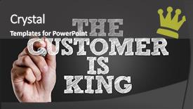  Presentation with king - Cool new presentation theme with courtesy - hand writing the text backdrop and a dark gray colored foreground