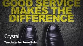  Presentation with team business top view - PPT theme having courtesy - top view of business shoes background and a dark gray colored foreground