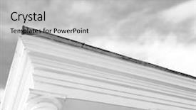  Presentation with facade - Beautiful slide deck featuring courthouse facade with columns vintage style filter backdrop and a light gray colored foreground