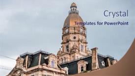  Presentation with terra - Presentation theme enhanced with courthouse-in-downtown-terra-haute background and a lemonade colored foreground