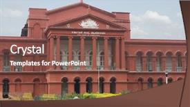  Presentation with facade - Colorful theme enhanced with high court bangalore karnataka india backdrop and a tawny brown colored foreground