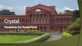  Presentation with facade - PPT theme having high court bangalore karnataka india background and a tawny brown colored foreground
