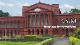  Presentation with facade - Theme with high court bangalore karnataka india background and a tawny brown colored foreground