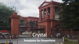  Presentation with court - PPT layouts featuring high court bangalore karnataka india background and a tawny brown colored foreground
