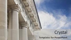  Presentation with government - PPT theme consisting of courthouse or government building background and a light gray colored foreground