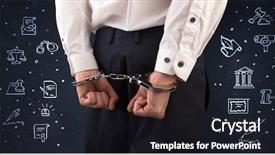  Presentation with chalk - Beautiful PPT layouts featuring courthouse symbols and close handcuffed backdrop and a dark gray colored foreground