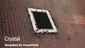  Presentation with masjid - Slide deck enhanced with courtyard of a mosque jama background and a tawny brown colored foreground