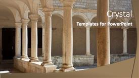  Presentation with temple - Presentation enhanced with christian history - courtyard of a temple background and a coral colored foreground