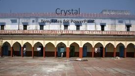  Presentation with mosque - Audience pleasing slide set consisting of courtyard-of-mosque-in-chandni backdrop and a teal colored foreground