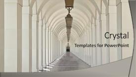 Presentation with arches - Amazing presentation theme having courtyard of pasadena california backdrop and a light gray colored foreground