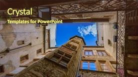  Presentation with architecture old - Theme having courtyard traboules in lyon france background and a tawny brown colored foreground