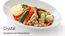  Presentation with couscous - Amazing PPT layouts having couscous backdrop and a light gray colored foreground