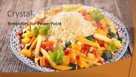  Presentation with couscous - Theme having couscous background and a coral colored foreground