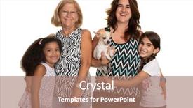  Presentation with cousin - PPT theme featuring cousin - multiracial family - mom background and a coral colored foreground