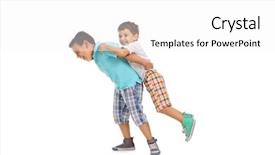  Presentation with cousin - Colorful theme enhanced with cousin - two children playing with each backdrop and a white colored foreground