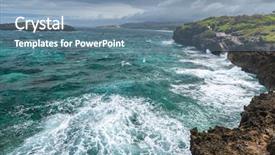  Presentation with boracay - Presentation enhanced with cove small island near boracay background and a seafoam green colored foreground