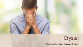  Presentation with crying - Audience pleasing slides consisting of cover - adult hispanic business man backdrop and a lemonade colored foreground